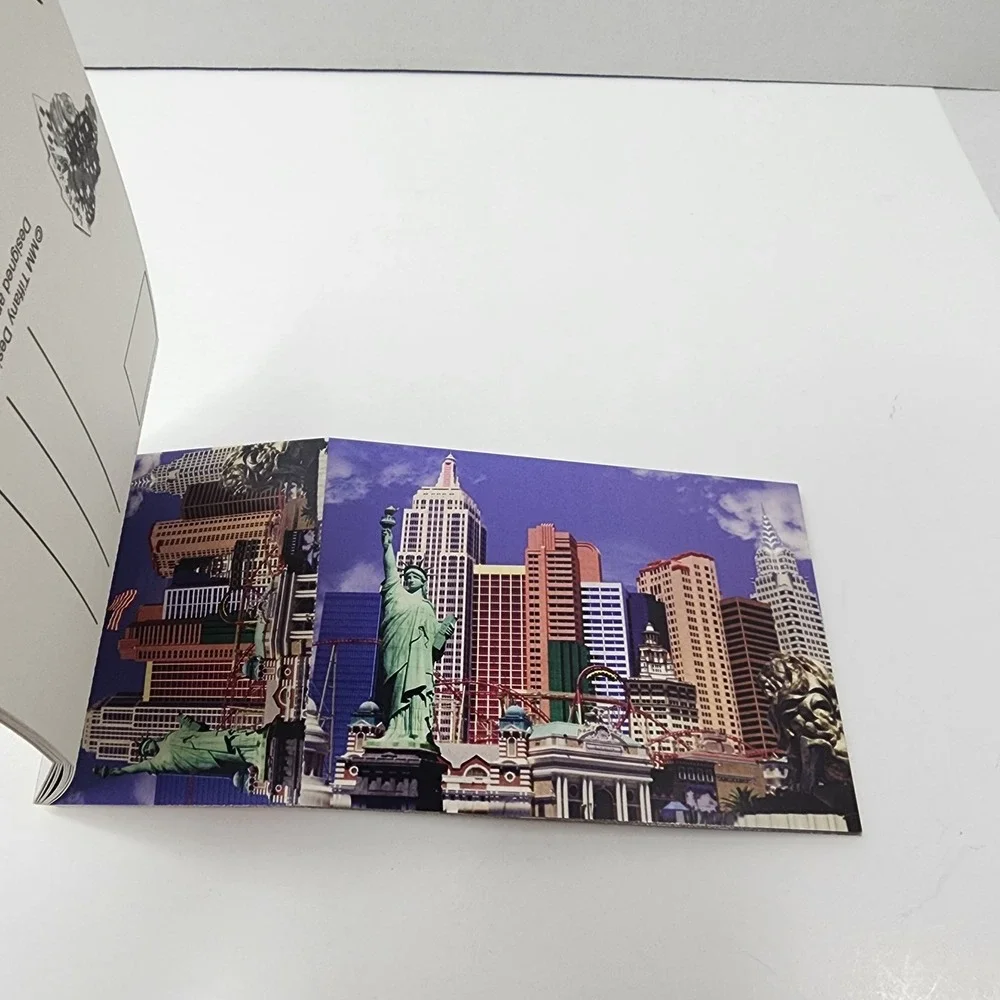 VTG Book Of 20 Las Vegas Post Cards + Mini Keeper Casinos All Attached Unused US